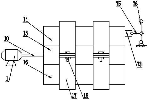 One-way bearing type two-gear transmission of electric automobile