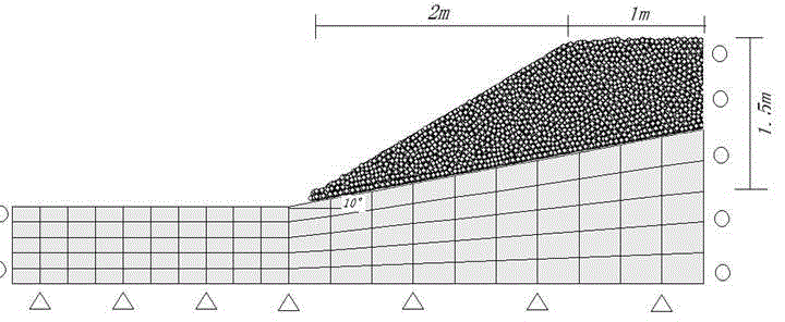 Coupling calculation method based on granular flow and finite difference method