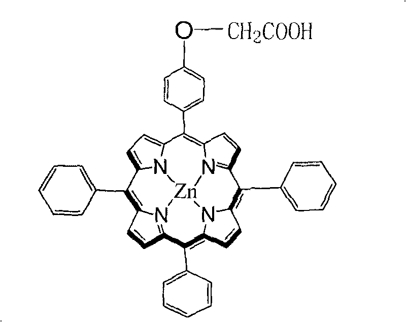 5-(4-phenoxyacetic acid)-10,15,20-triphenyl zinc porphyrin and preparation method thereof