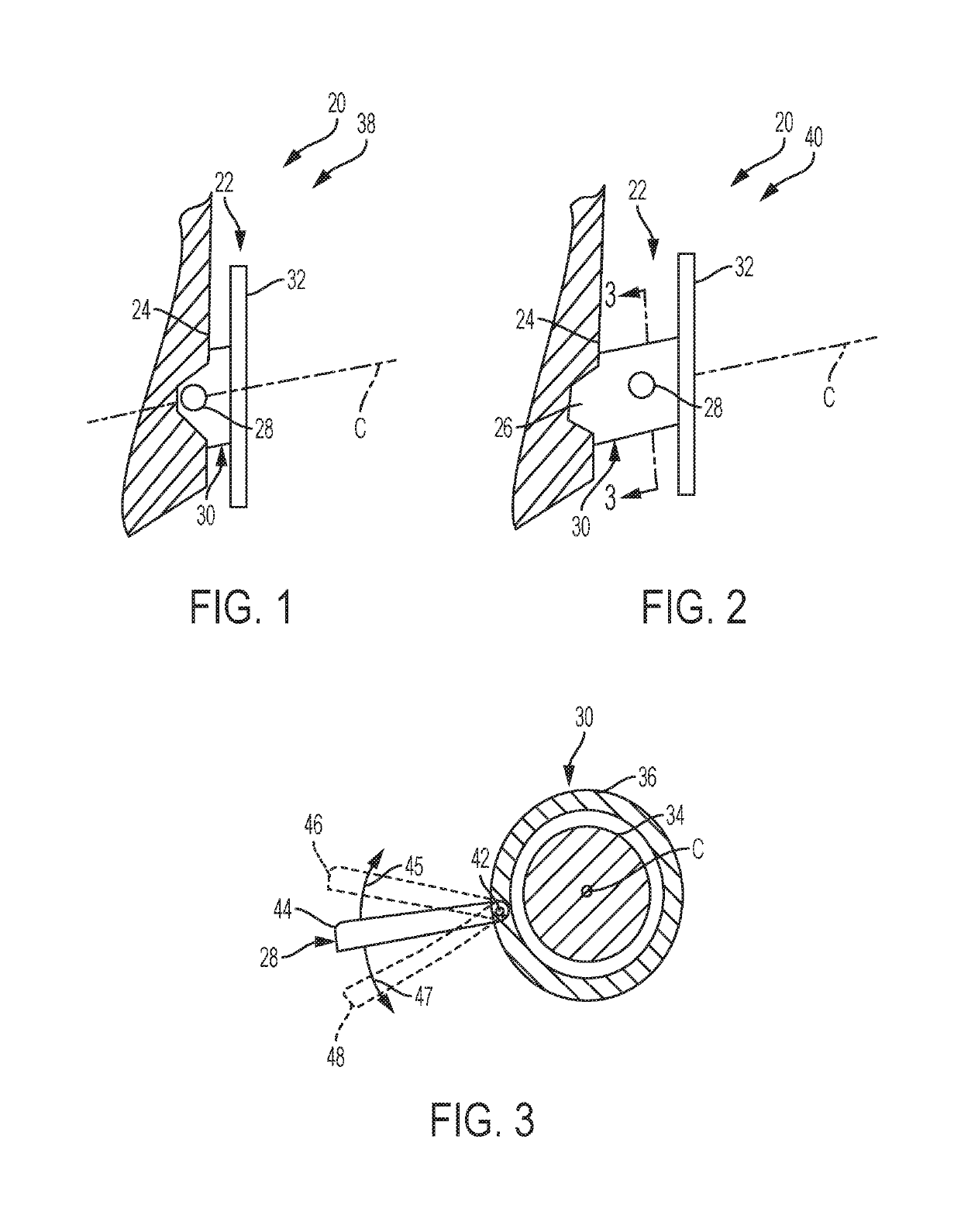 Retractable steering column with a radially projecting attachment