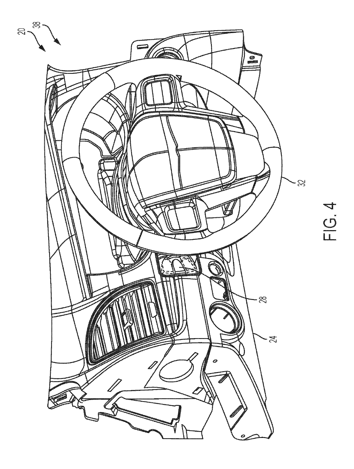 Retractable steering column with a radially projecting attachment