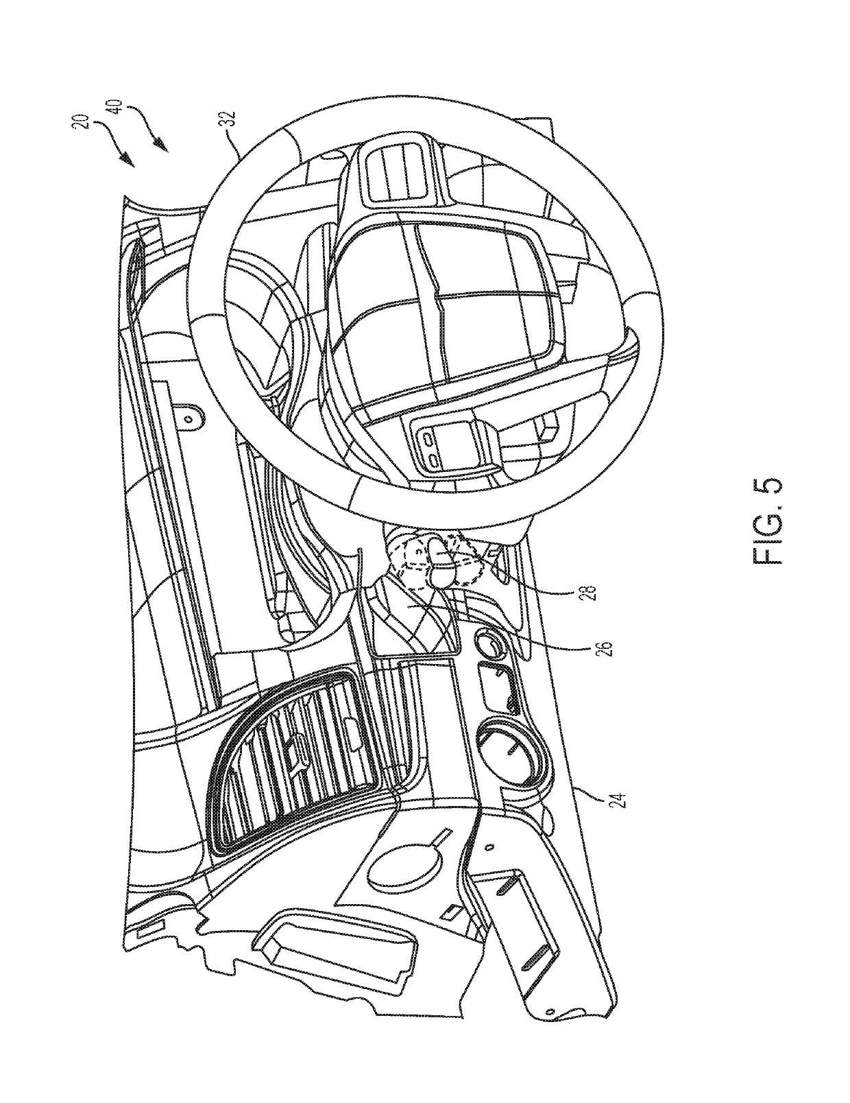 Retractable steering column with a radially projecting attachment