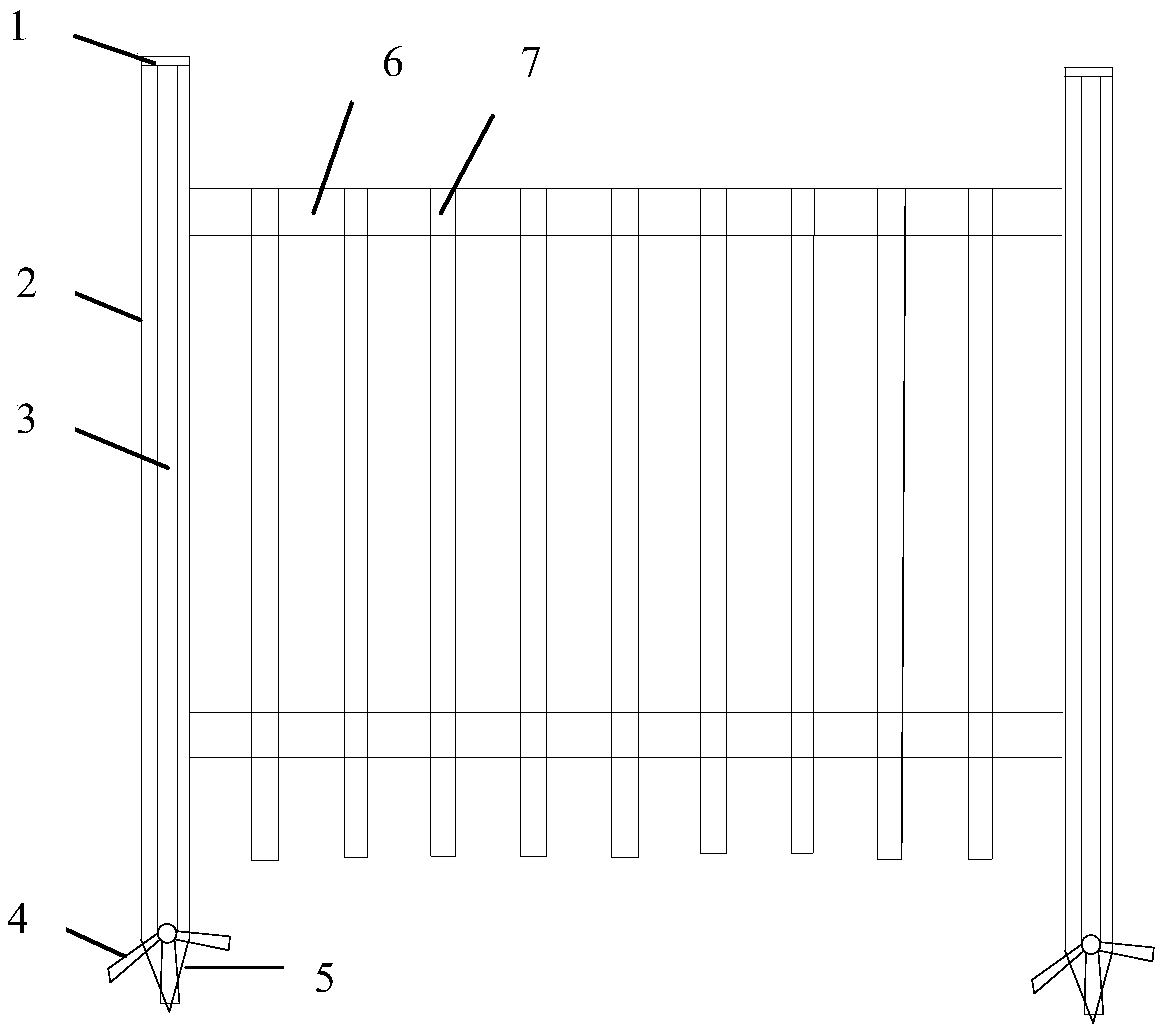 Quickly and firmly installed fence