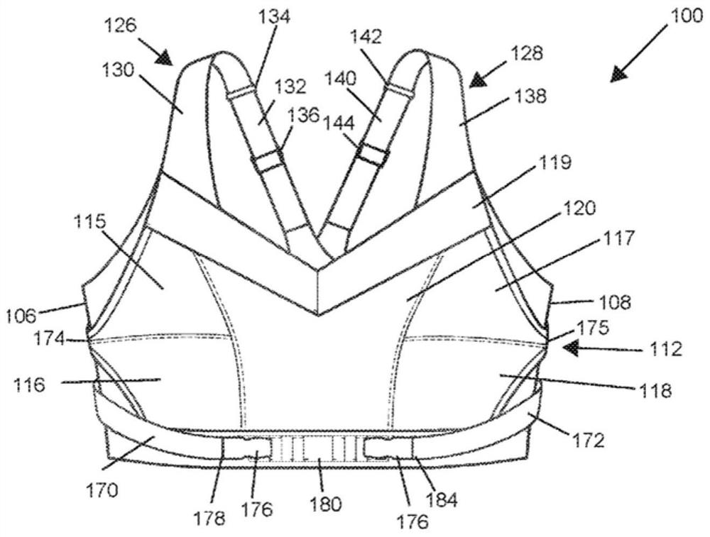 Adjustable athletic bra