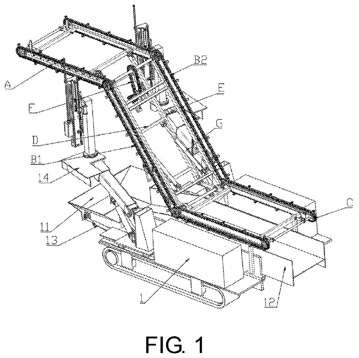 Steel belt conveying apparatus for transporting and bolting machine and transporting and bolting machine