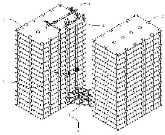 Steel structure corridor construction device and construction process thereof