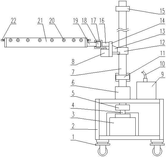 Paint brushing device for telegraph pole