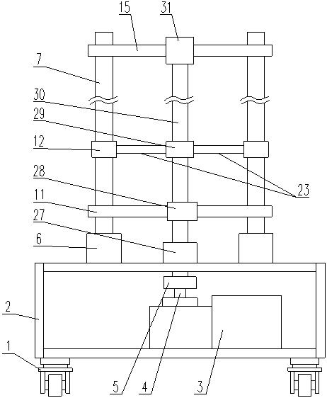 Paint brushing device for telegraph pole