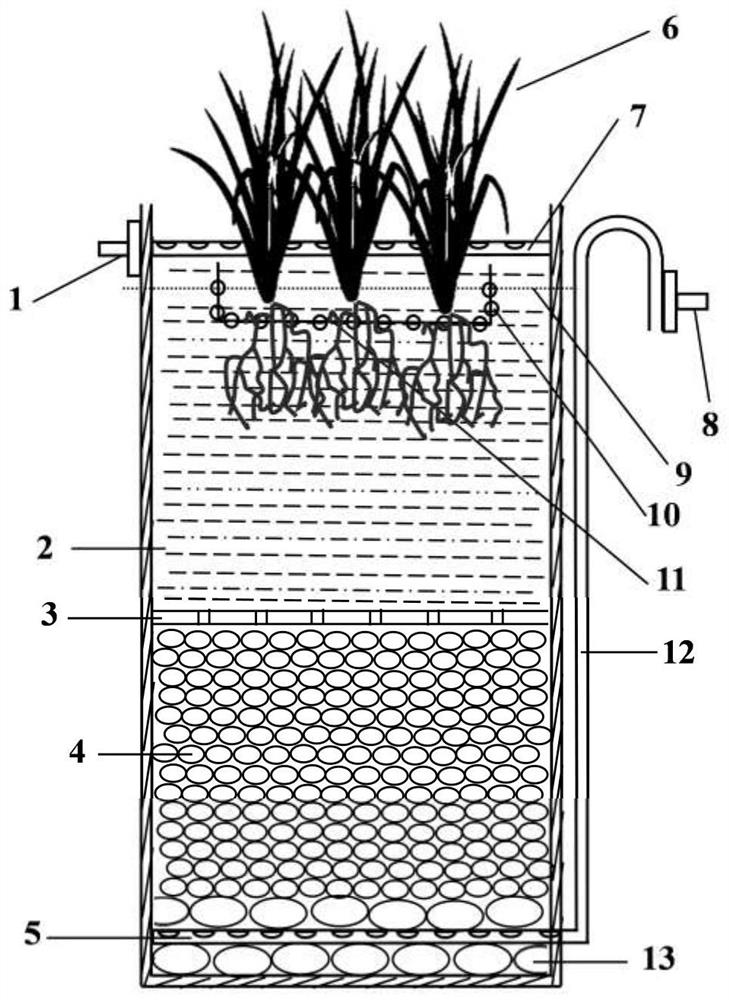 Plant carbon source based novel composite artificial wetland system and application thereof