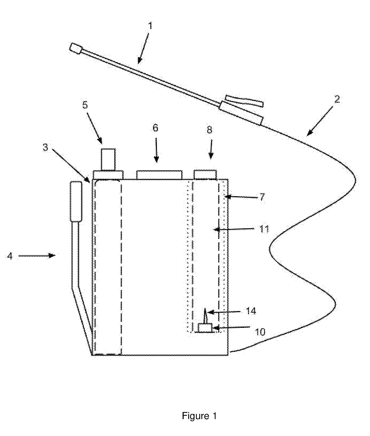 New micro spray backpack with independent mixture system through removable cartridge