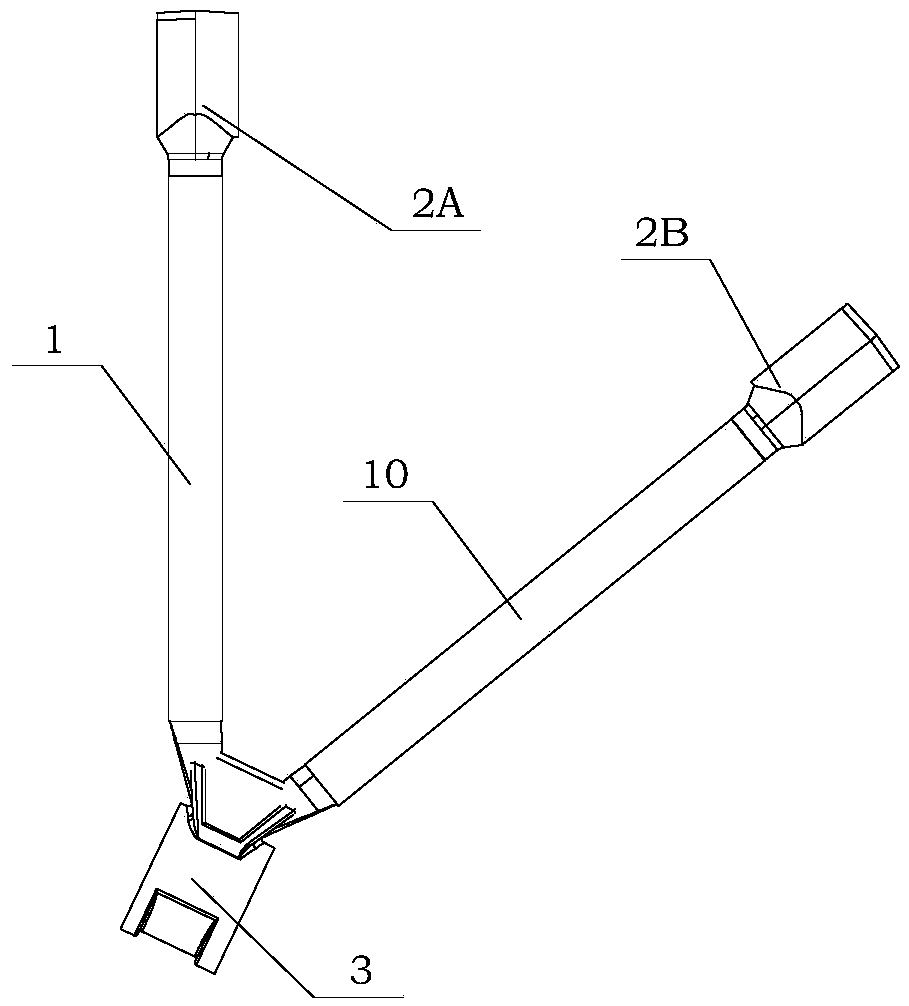 Aluminum alloy split V-shaped thrust rod and casting forming and friction stir welding matching method thereof