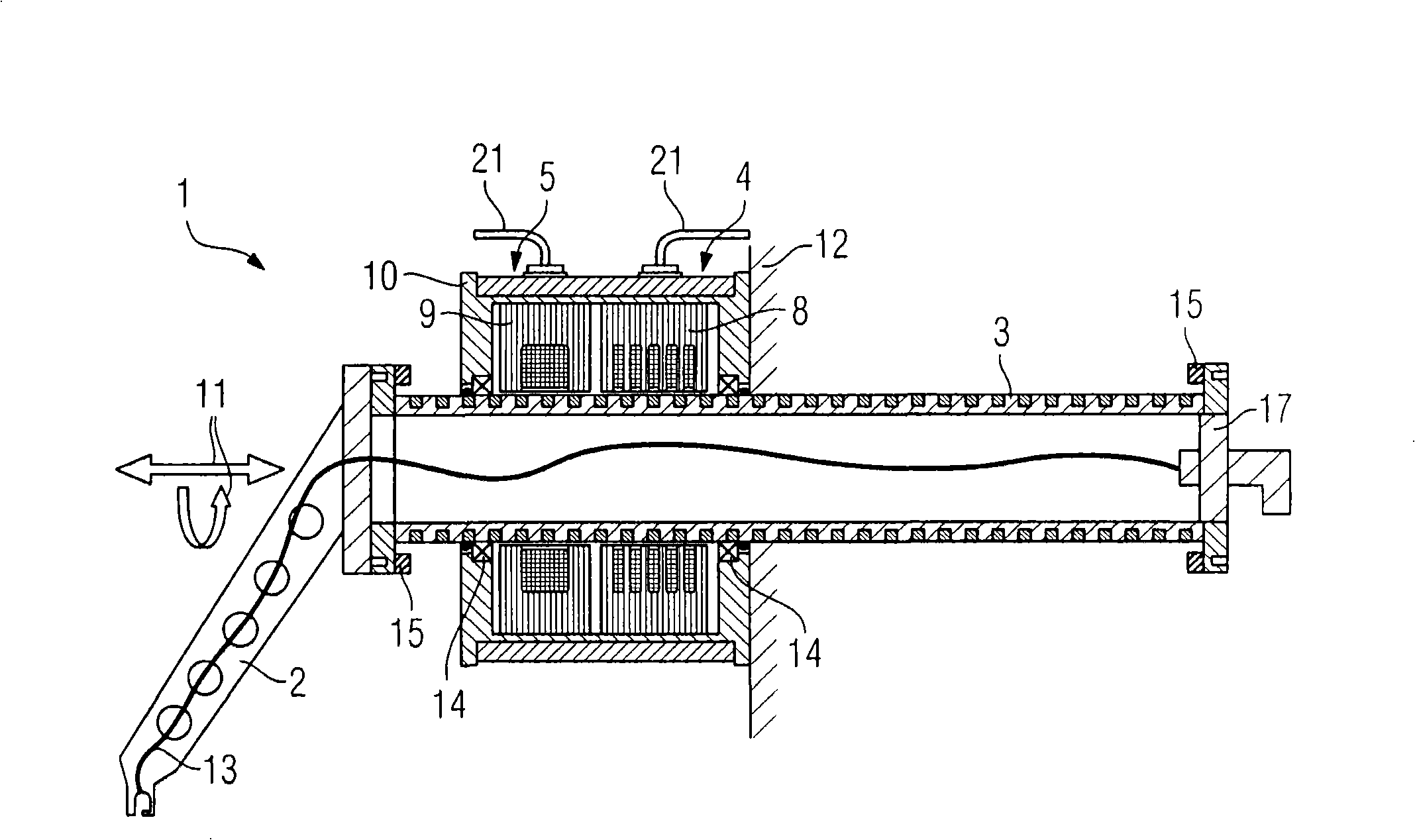 Tool change device with a direct drive reciprocating and pivoting actuator
