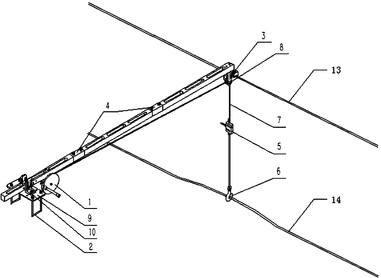 Detection device for detecting stress of pantograph on overhead line system