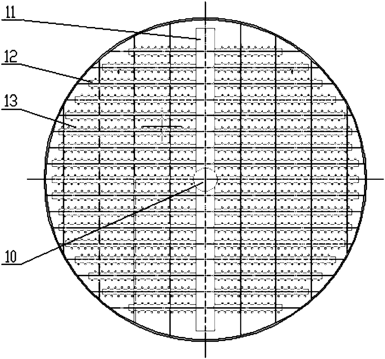 Combined-type gas distributor and fluidized bed reactor