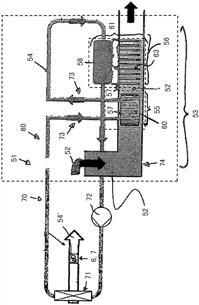 Energy recovery system for tapping thermal energy from a medium containing heat energy