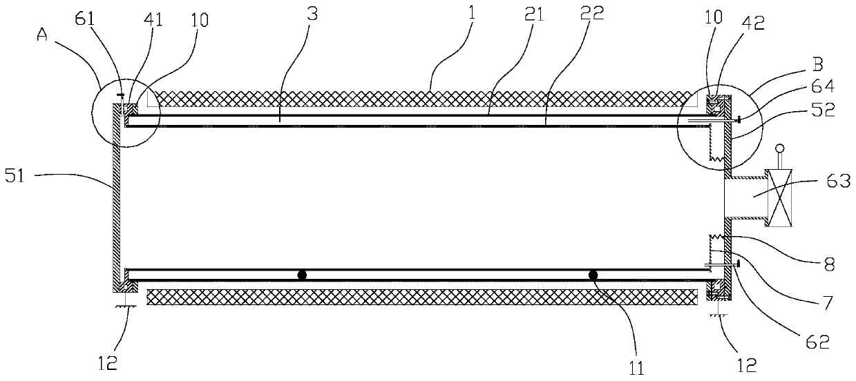 Double-layer quartz process chamber structure