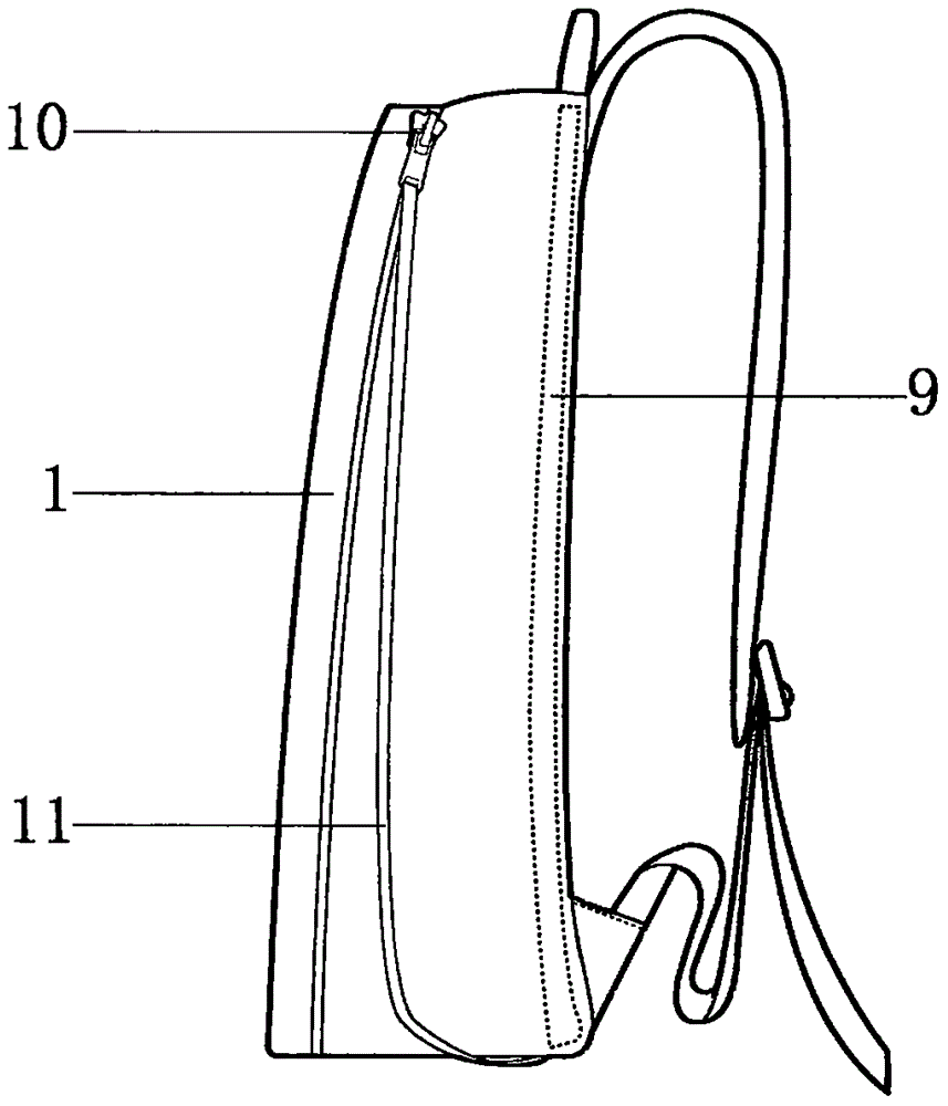 Double-shoulder side connection type protecting backpack capable of being worn rapidly