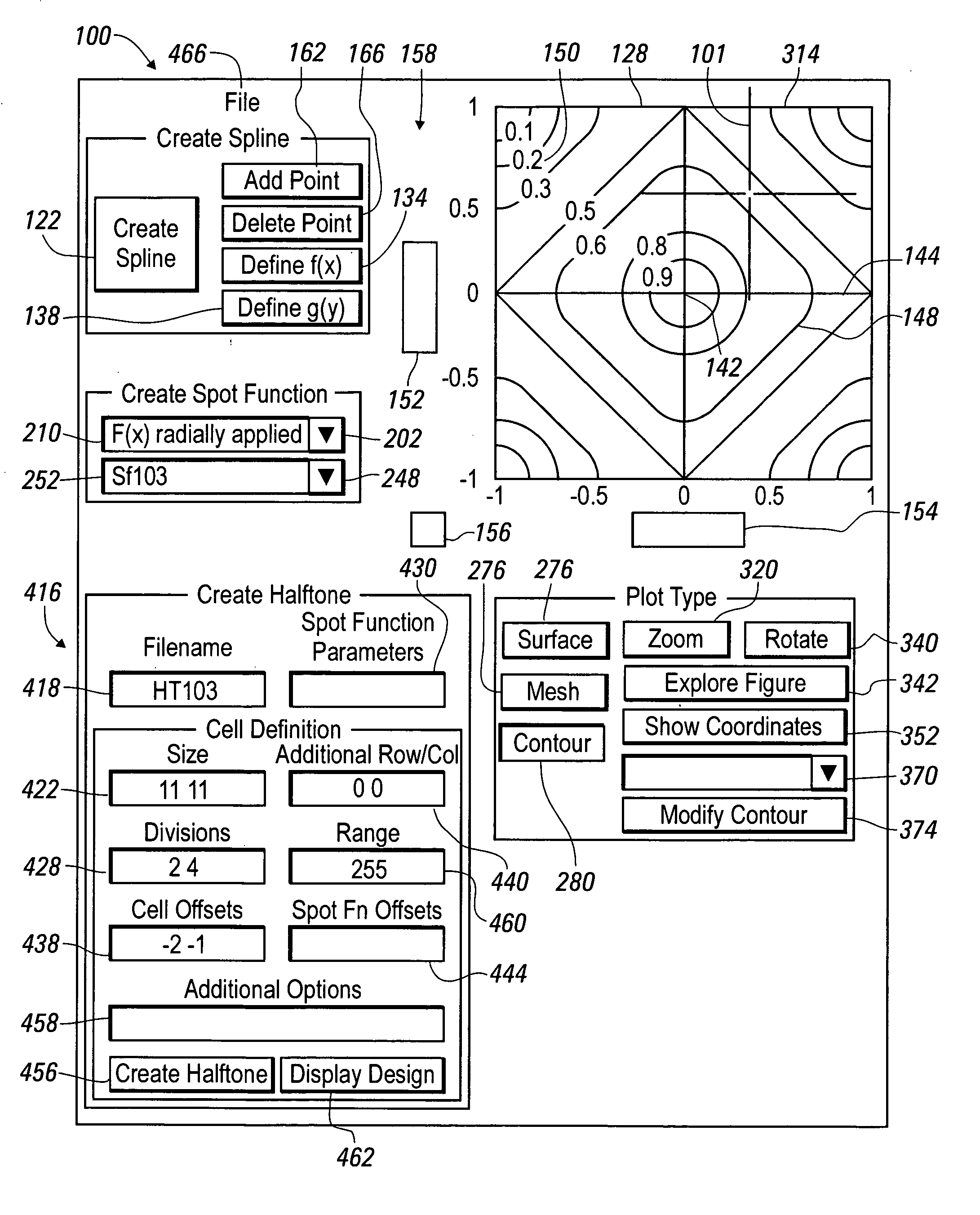 Method and system for specifying halftone spot shapes