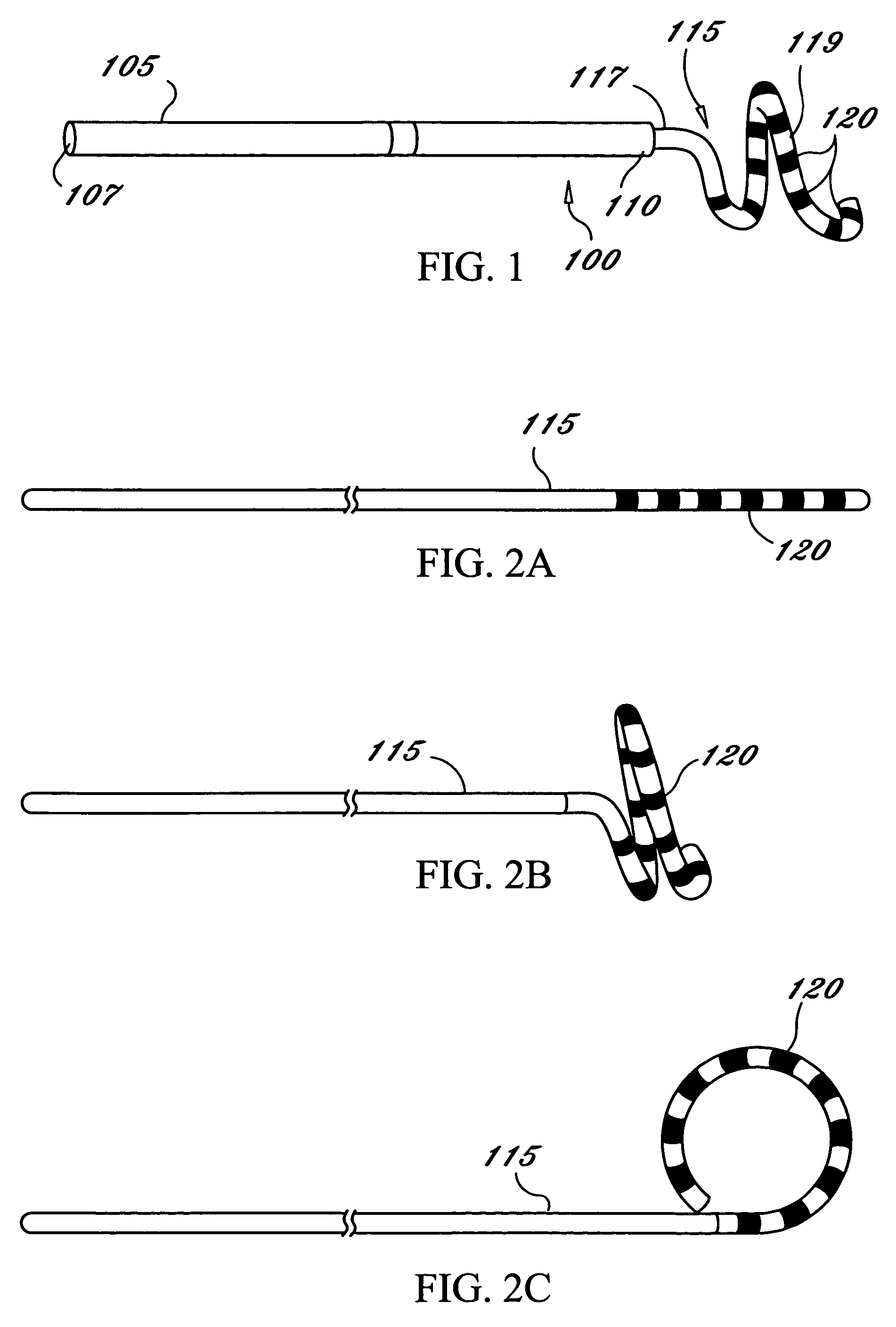 Tissue ablation system including guidewire with sensing element