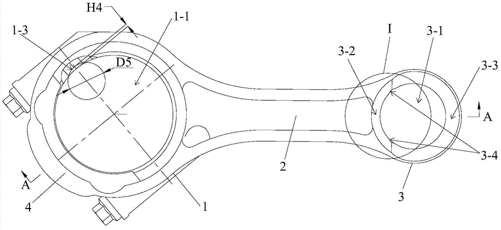 Manufacturing method of hard-base soft-structure internal combustion engine connecting rod
