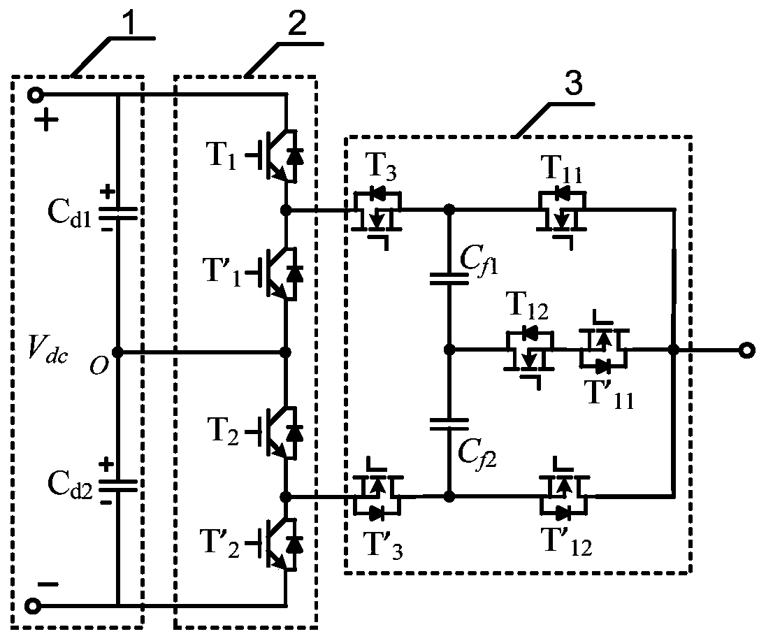 Permanent magnet traction motor control method based on hybrid multilevel inverter