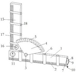 Multifunctional building measuring scale for locomotive lubricating system construction