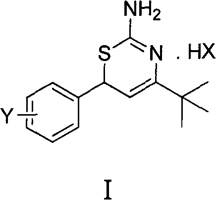 Preparation method and medical application of 4-tert-butyl-6-phenyl-2-amino-6H-1,3-thiazine salt