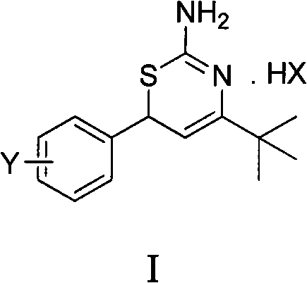 Preparation method and medical application of 4-tert-butyl-6-phenyl-2-amino-6H-1,3-thiazine salt