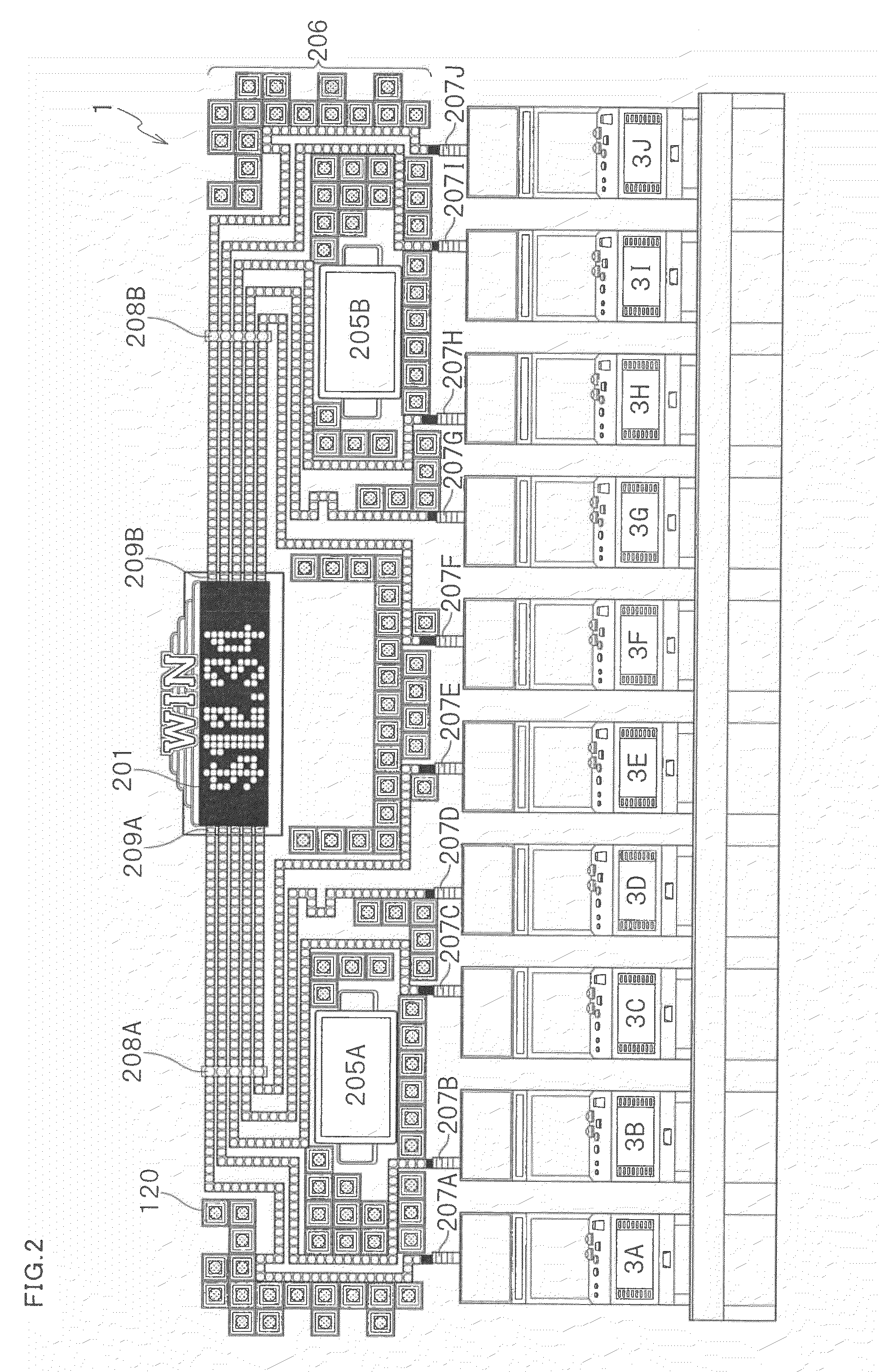 Lighting device using light-emitting diode and gaming machine including the lighting device