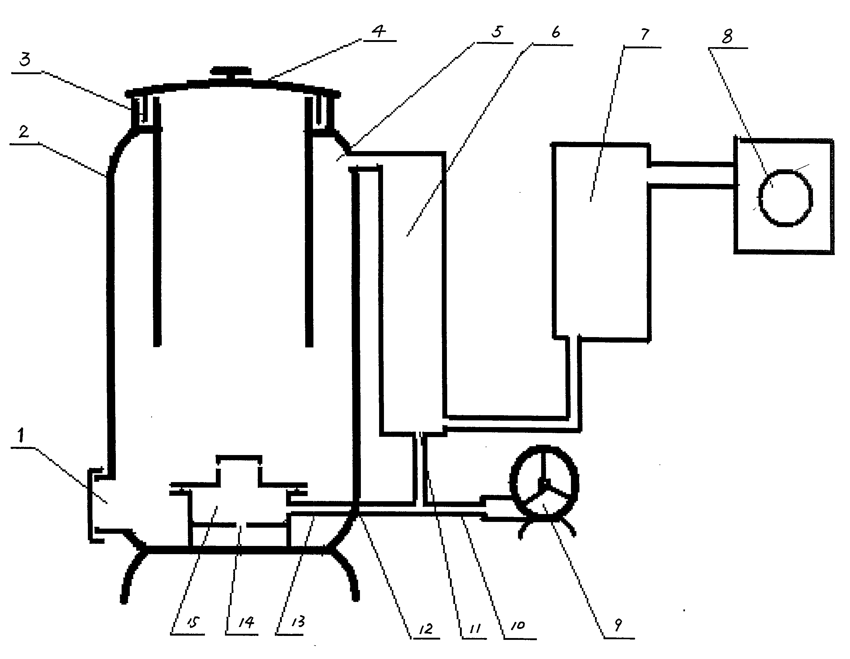 Gasifier for refluxing and pyrolyzing tar