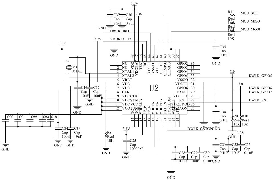 Ultra -broadband wireless network real -time positioning device