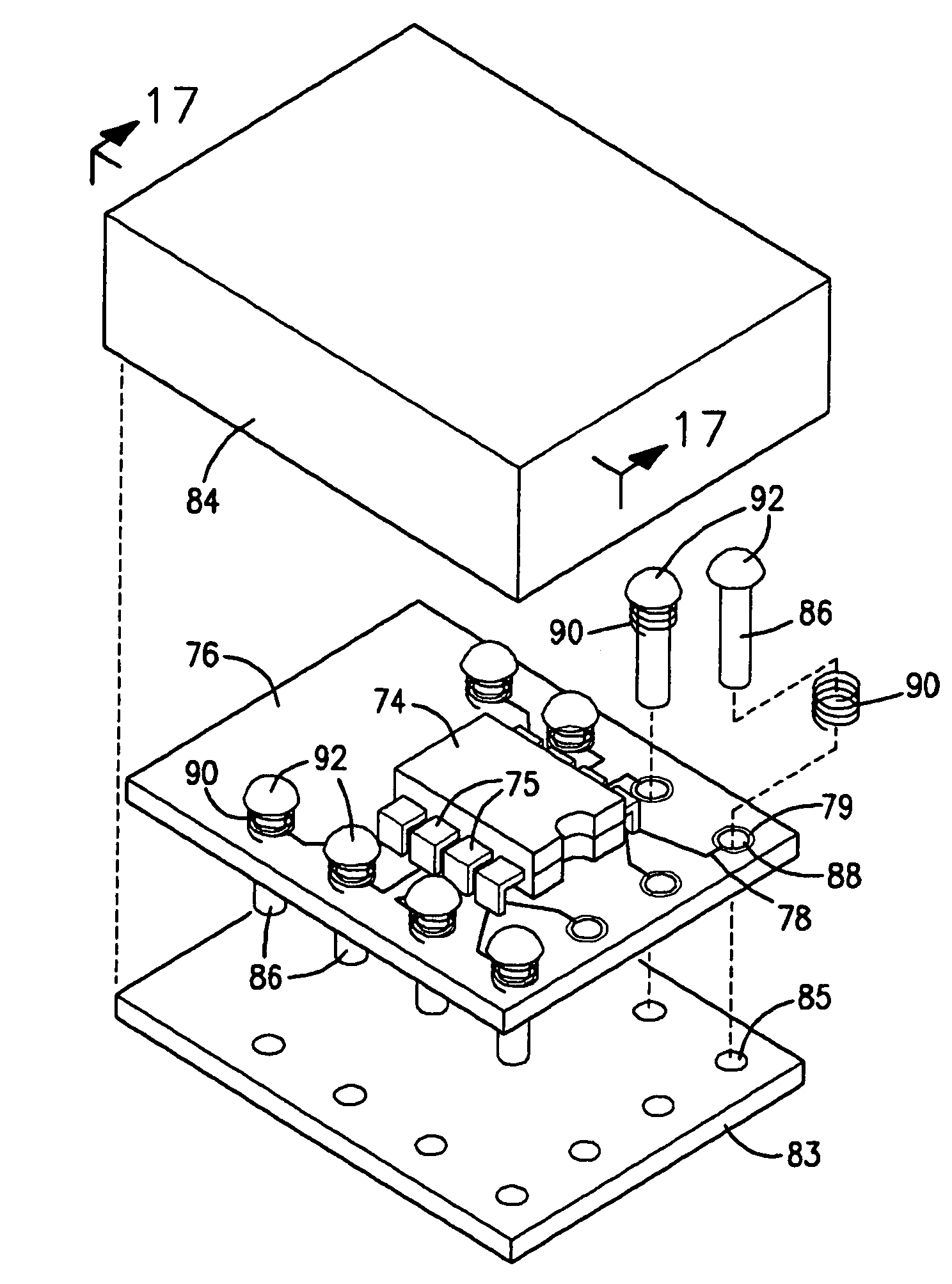 Magnetic component connector, circuit boards for use therewith, and kits for building and designing circuits