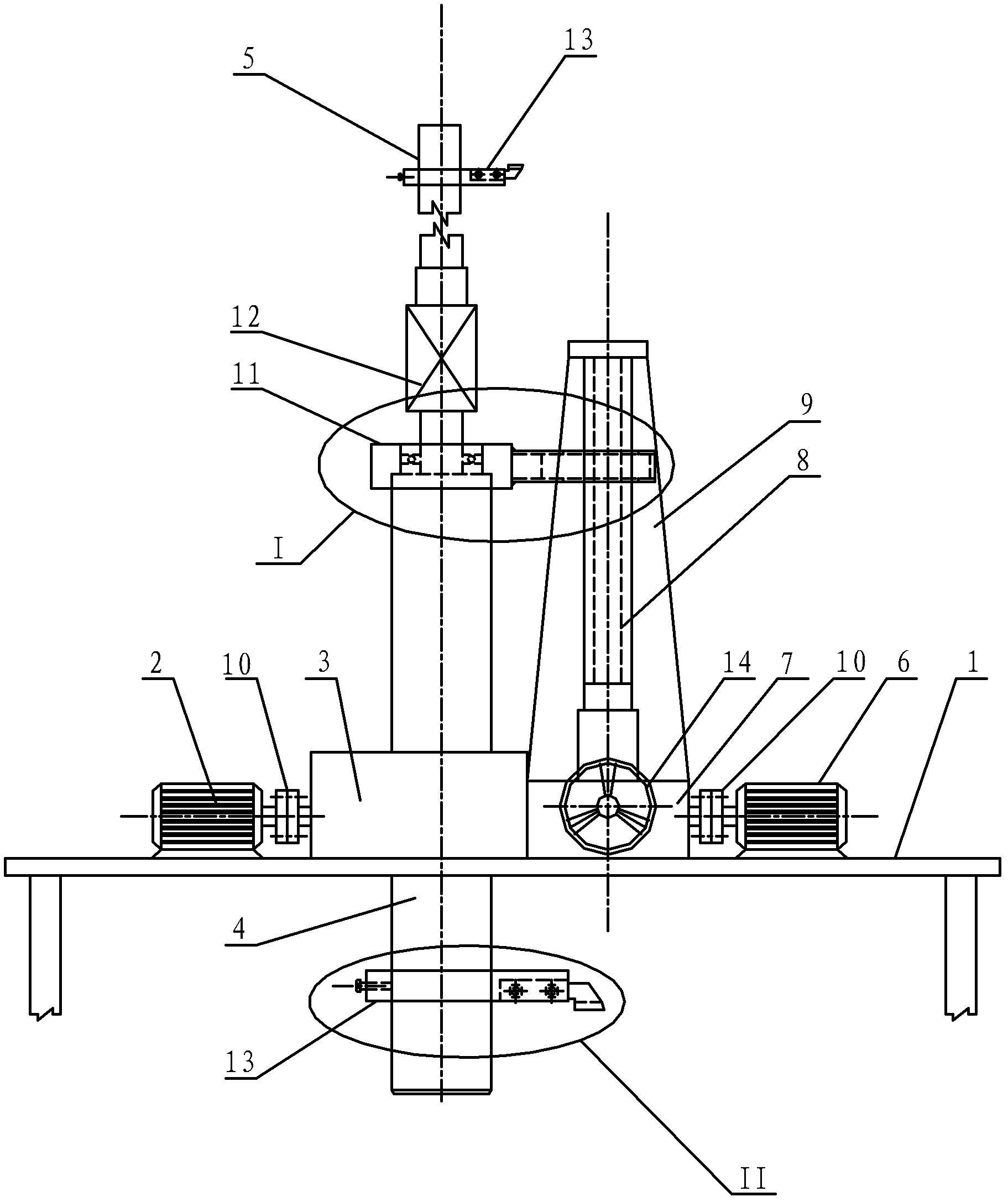 Vertical hole boring machine