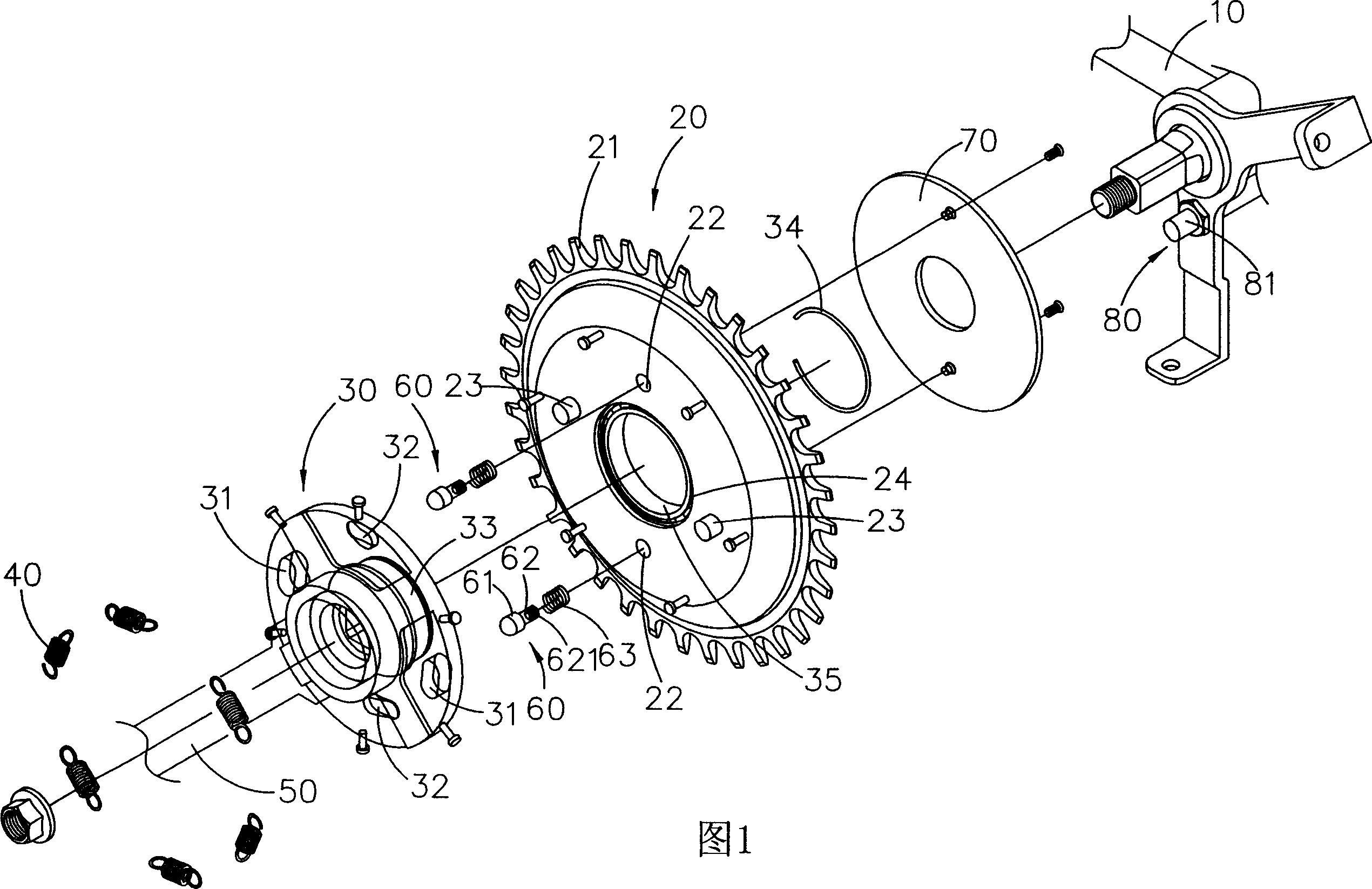 Auxiliary power starting structure of electric bicycle