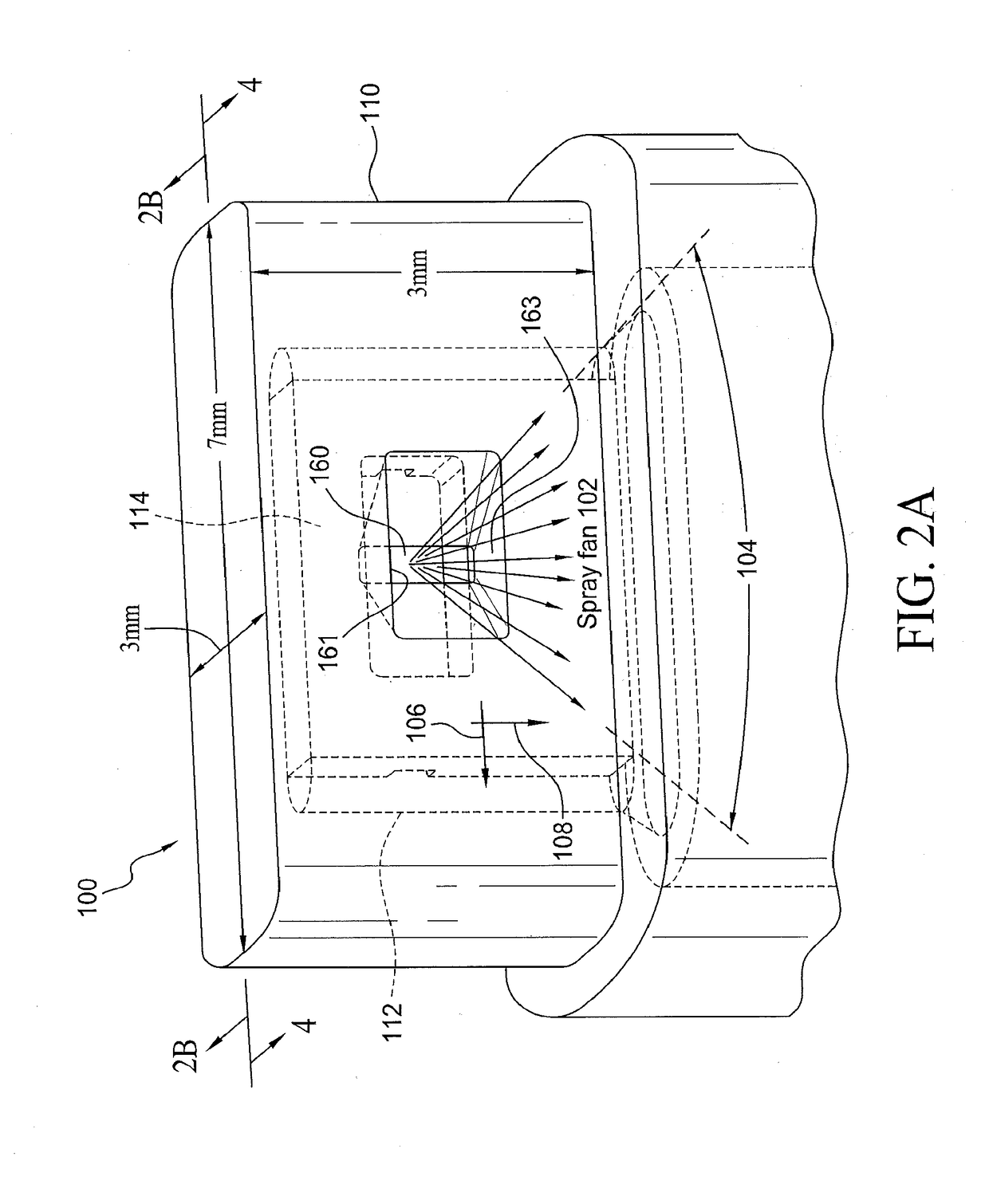 Micro-sized structure and construction method for fluidic oscillator wash nozzle