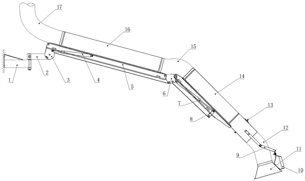 Universal air suction arm with external support