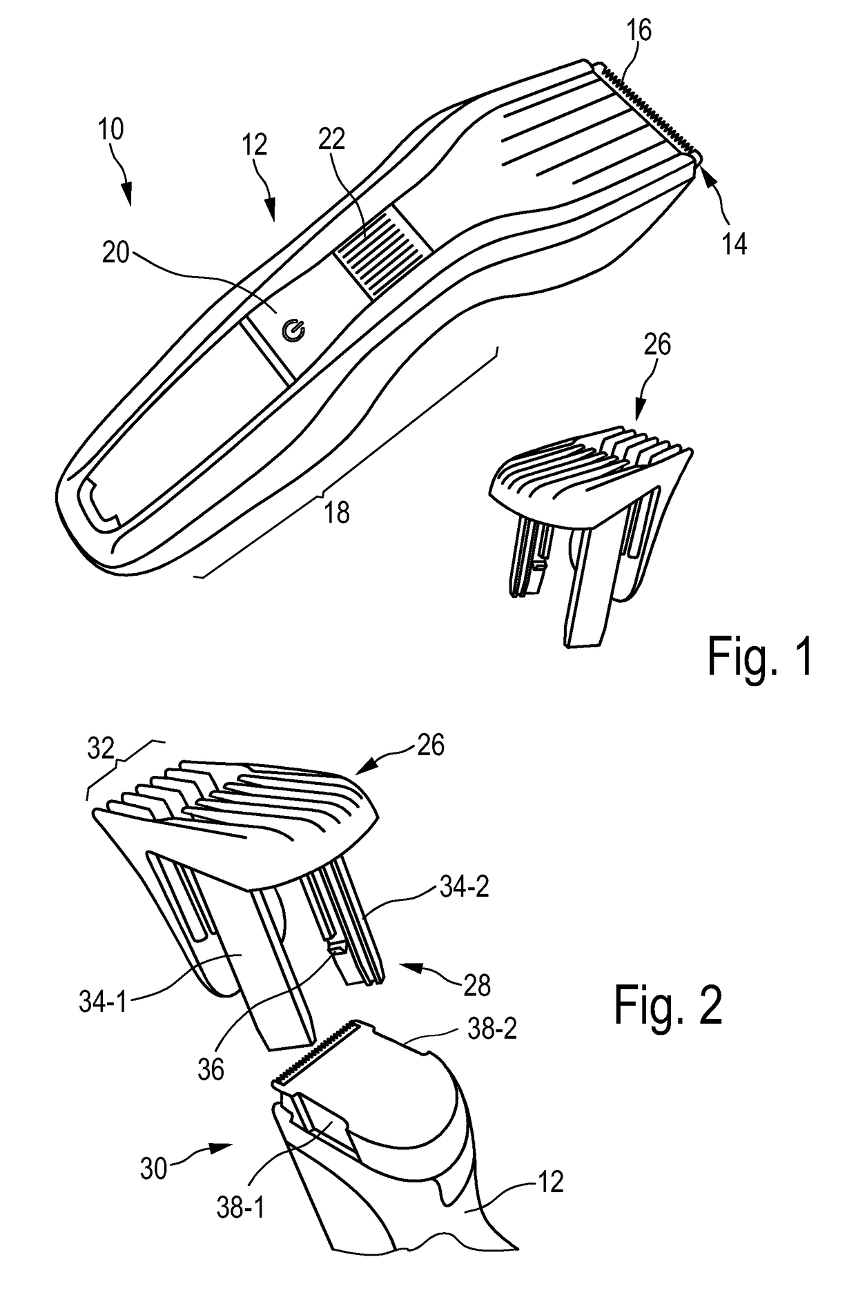 Adjustable spacing comb, adkustment drive and hair cutting appliance