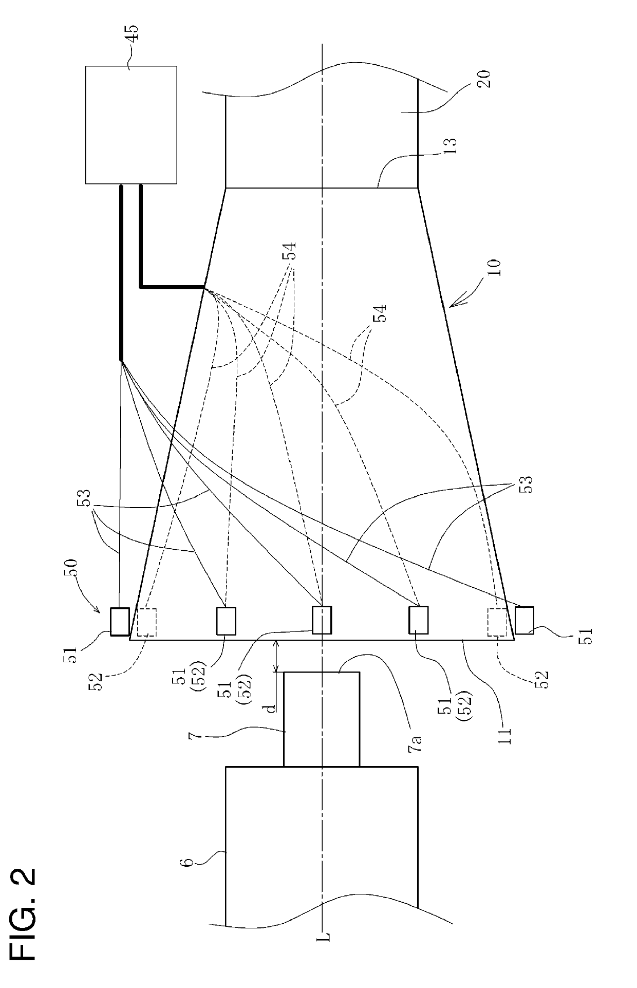 Leak detection method for open emission analysis, and open emission analysis device