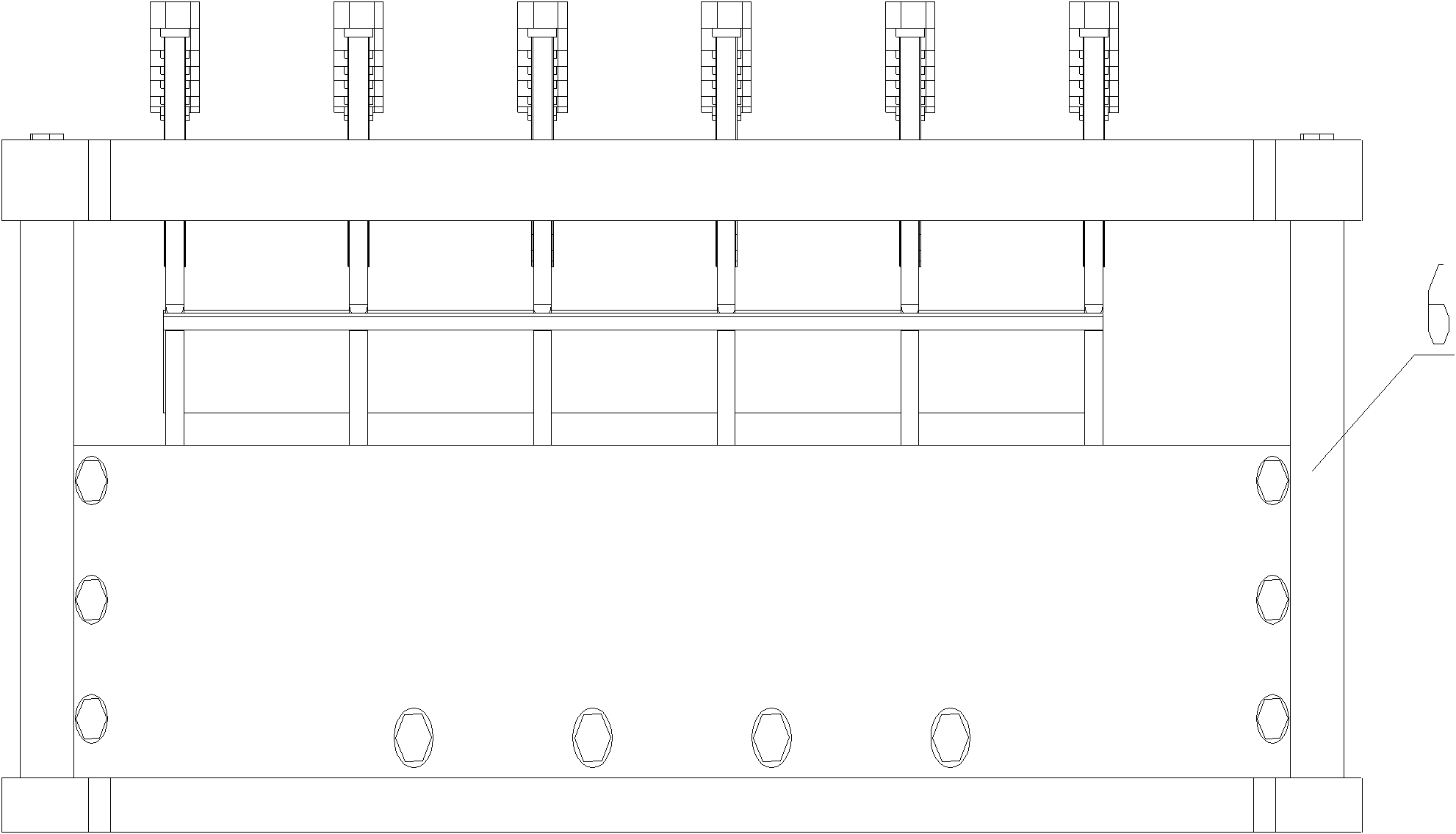 Forming plate type mechanical load creep age-forming device