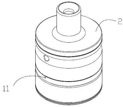 Atomizer with powder based tar guiding atomizing structure