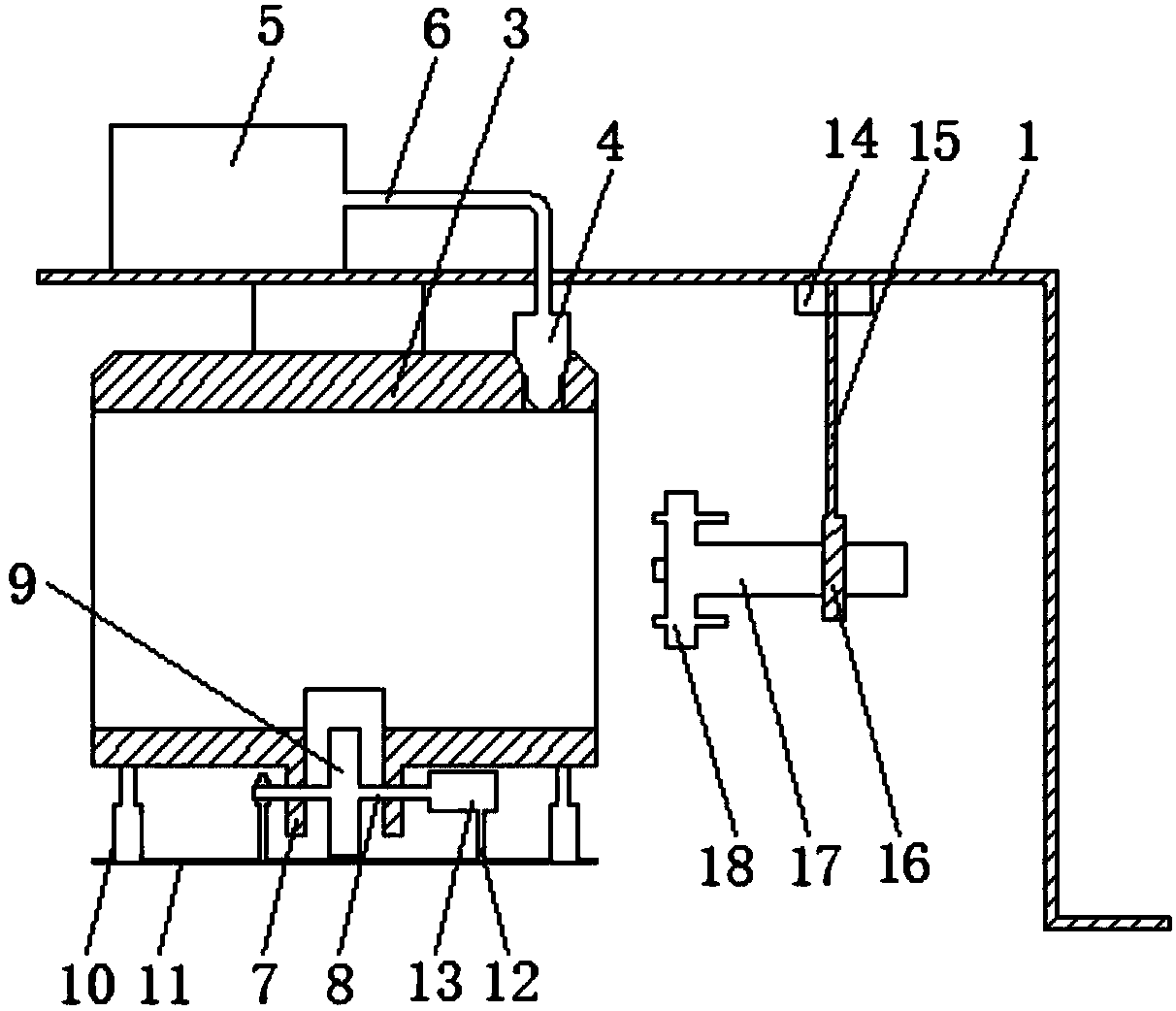Waste battery processing device