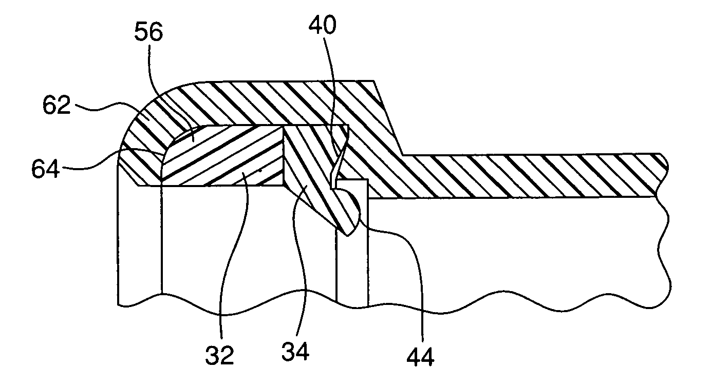 Socket with dual-functional composite gasket