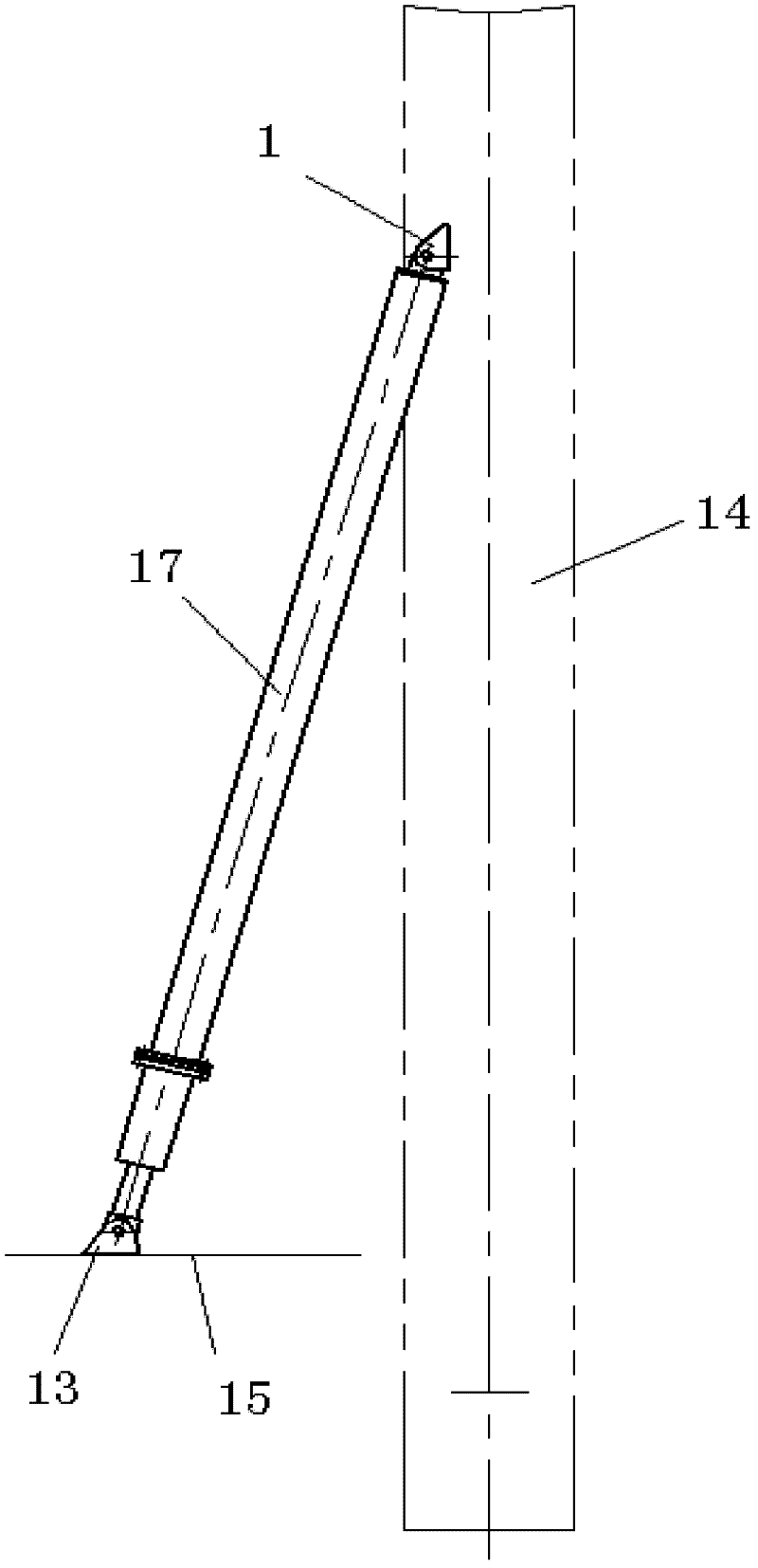Three-fulcrum anti-overturning protecting device for pile frame
