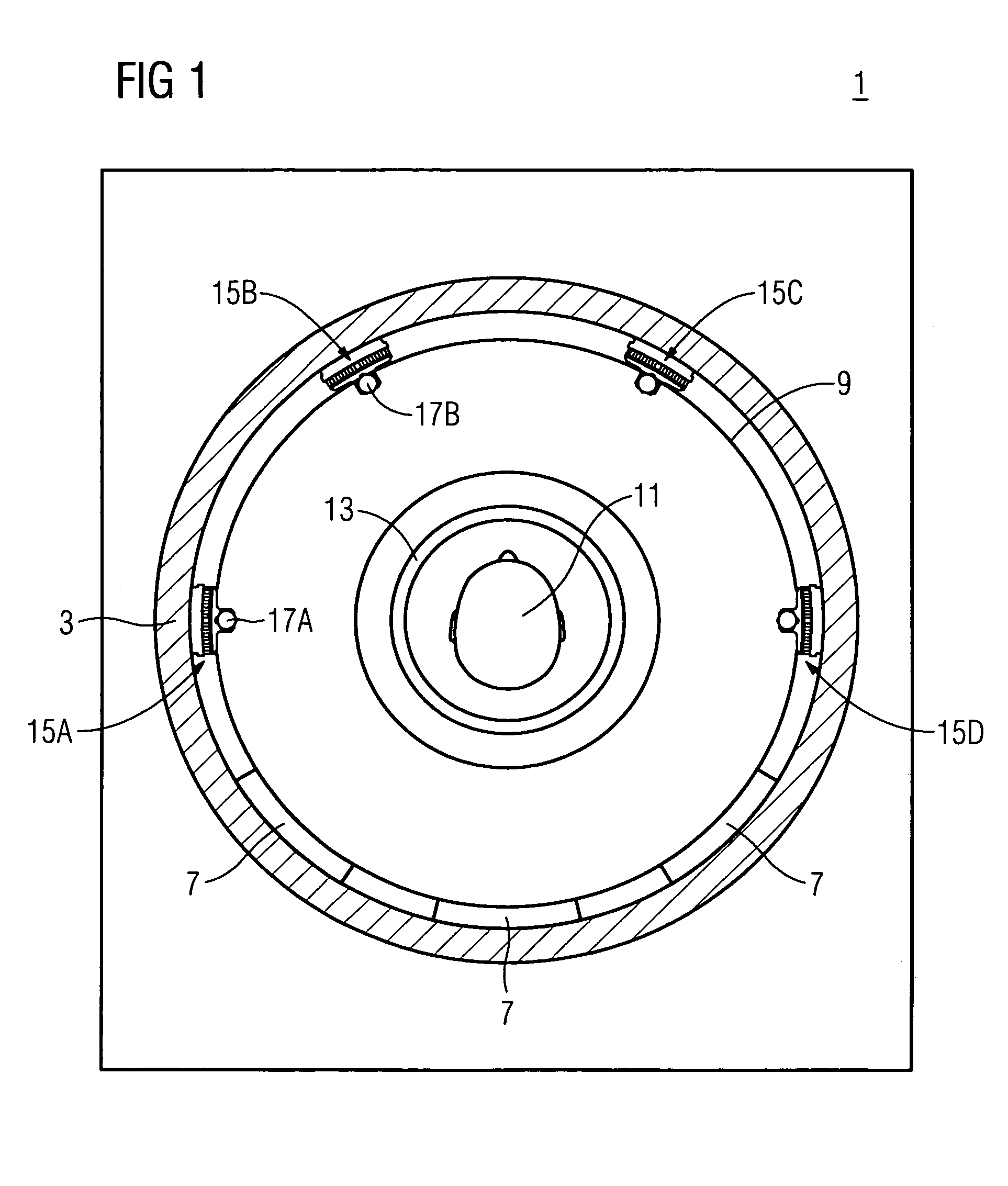 Magnetic resonance device with attachment means for attaching a gradient coil, attachment means