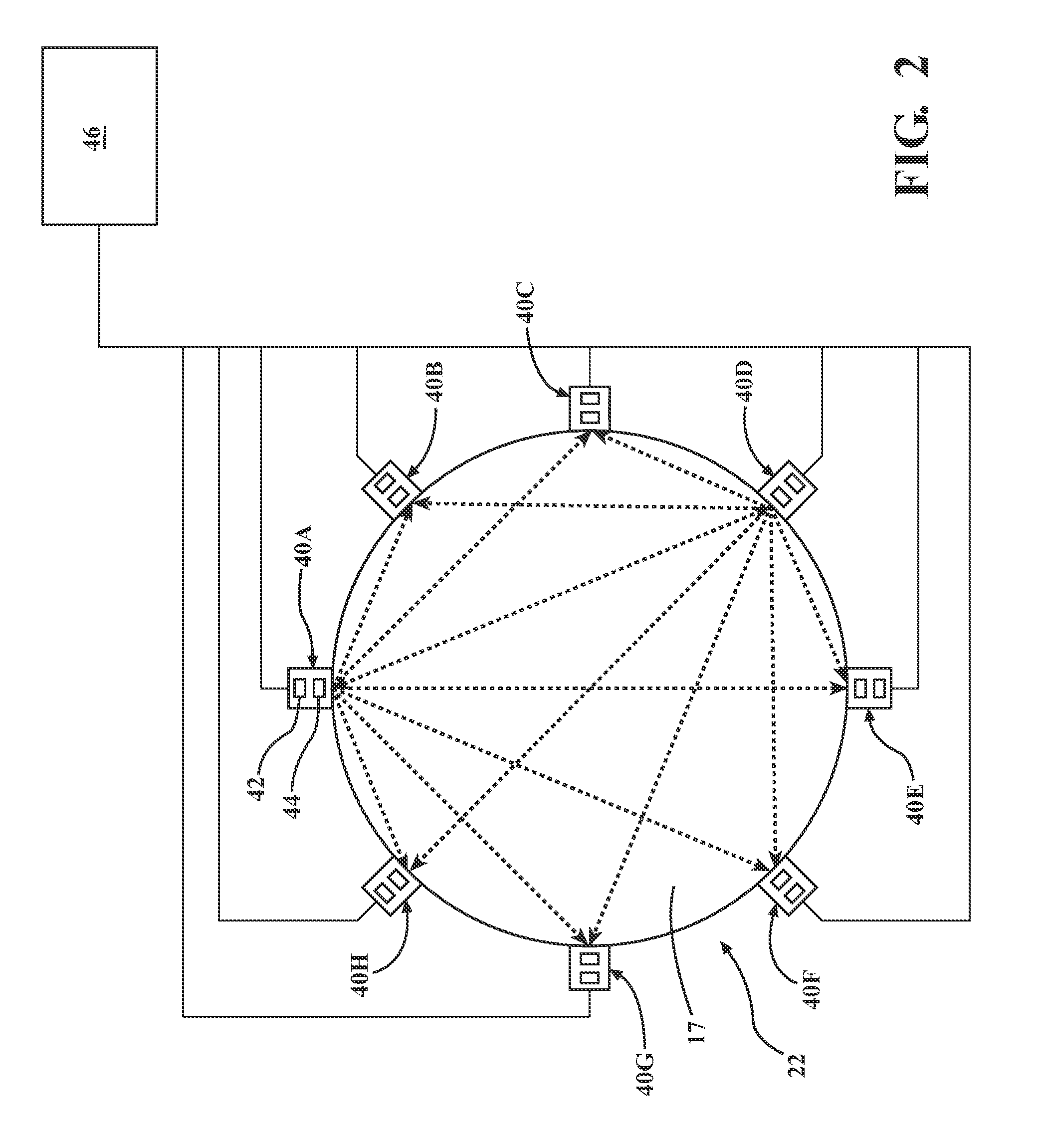 Acoustic transducer in system for gas temperature measurement in gas turbine engine