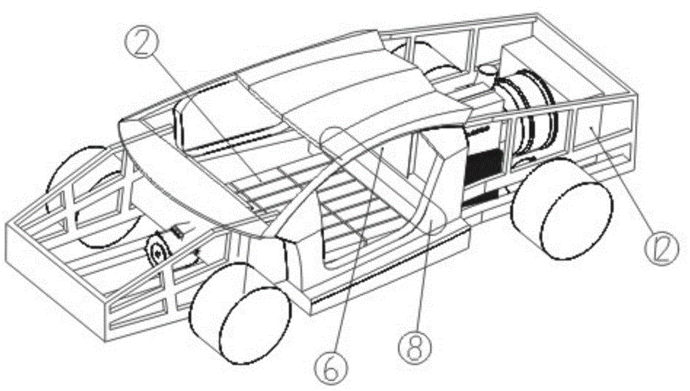 Mid-engine incremental stroke electric vehicle