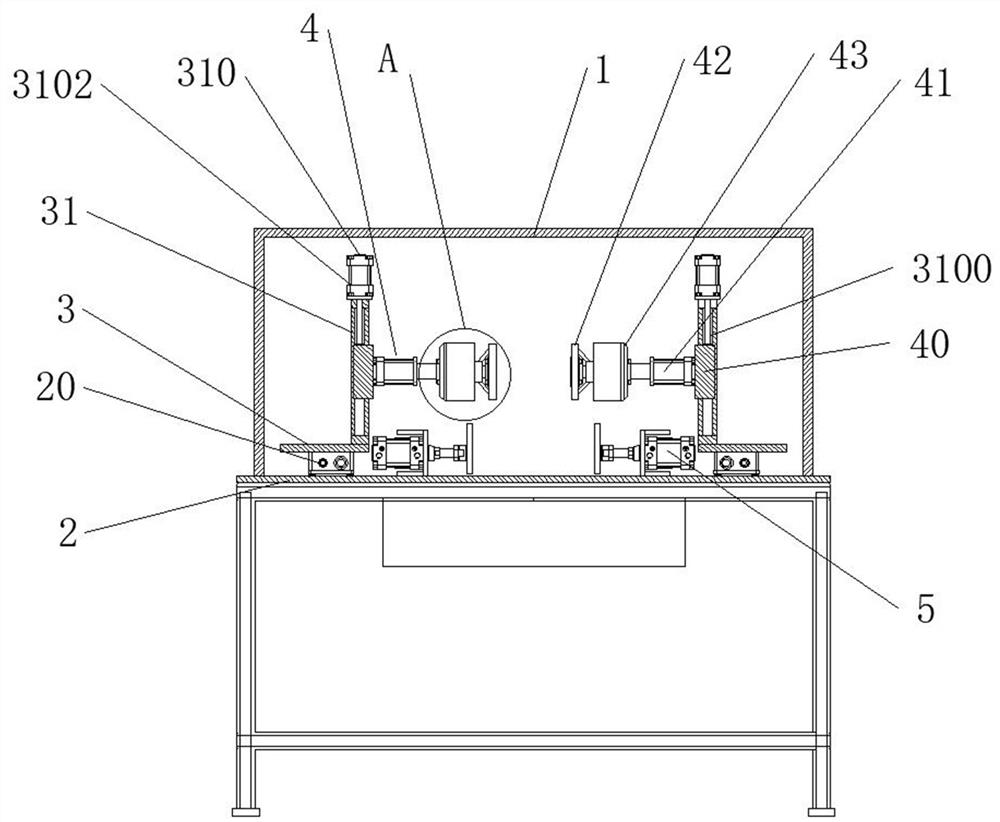 A polishing machine for the finishing of aircraft flap slide rails