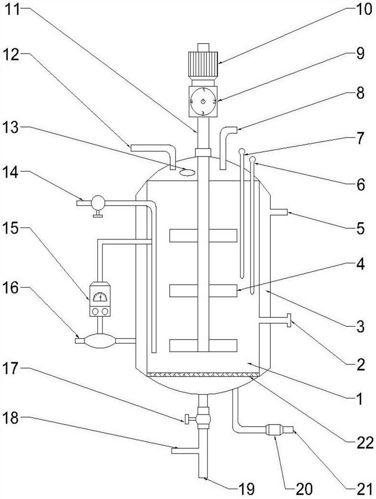 Speed-adjustable stirring tank with cooling and temperature sensing functions