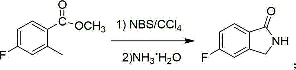 Preparation method of 6-amino-5-fluorine-1-isoindolinone