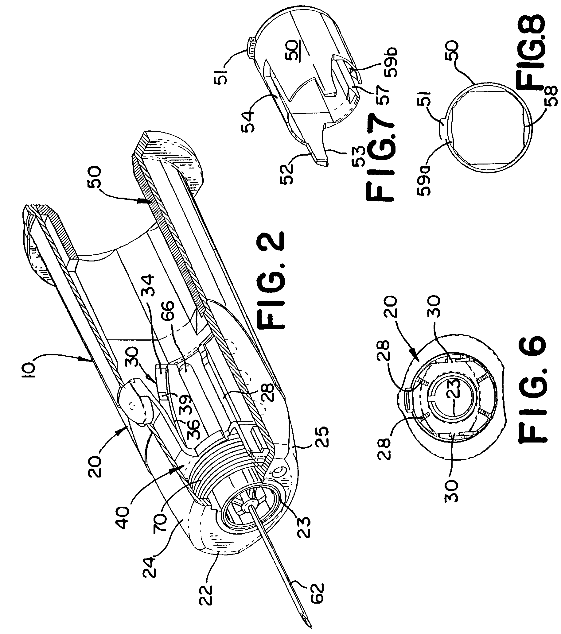 Fluid collection device having tilting retractable needle